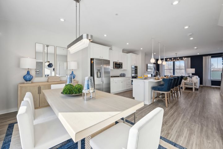Dining Area and Oversized Kitchen Island