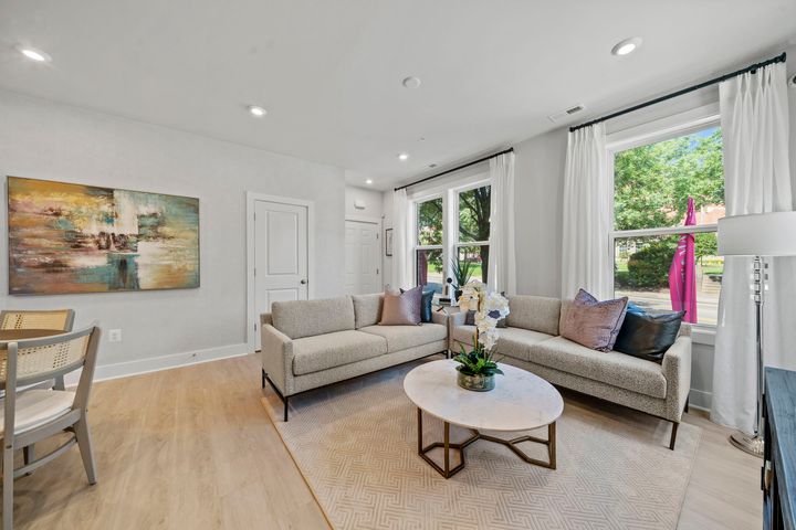 family room with two large sofas