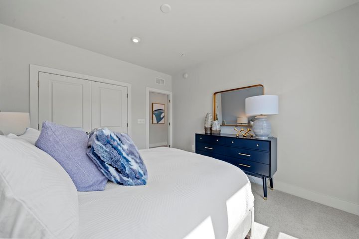 bedroom with double door closet