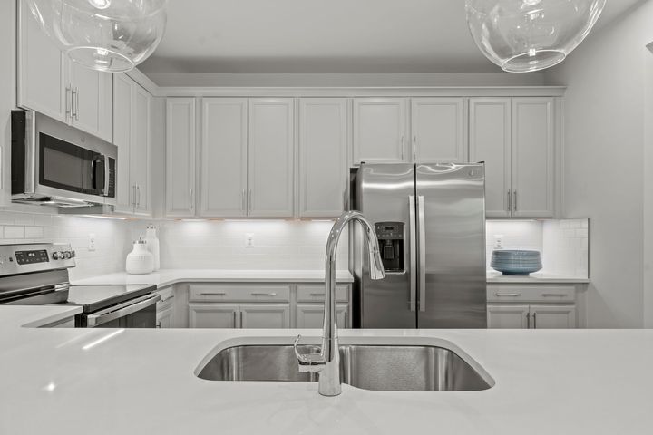 white kitchen and white countertops