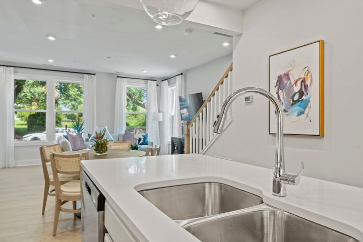 double sink on large countertop