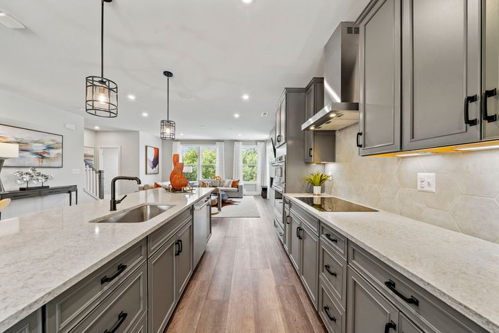 abundant counter and cabinet space in kitchen