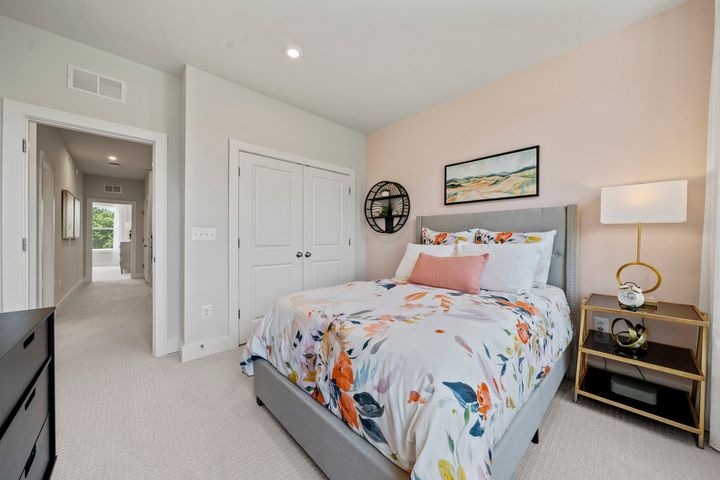 bedroom with double door closet