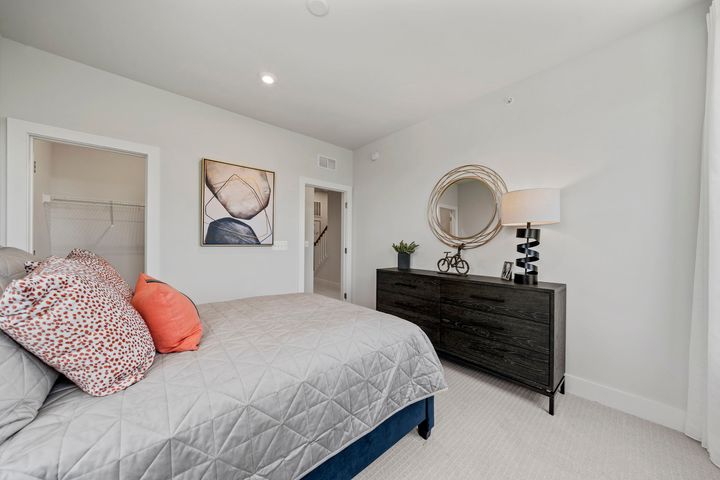 bedroom with walk in closet