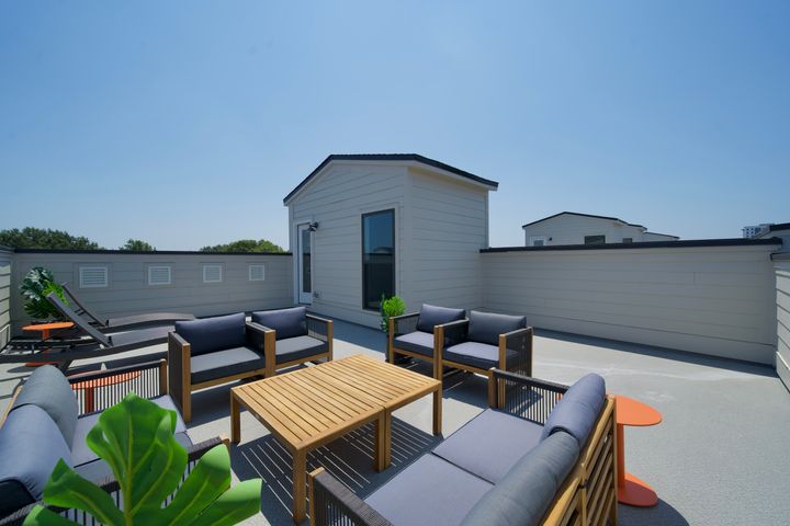 door to rooftop terrace