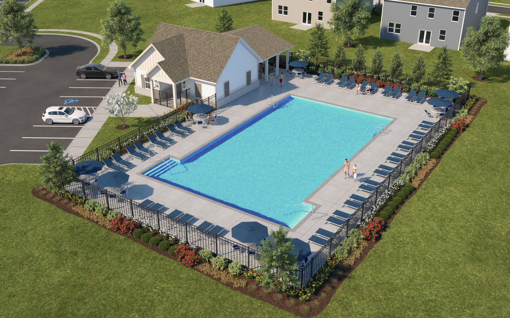 pool and cabana