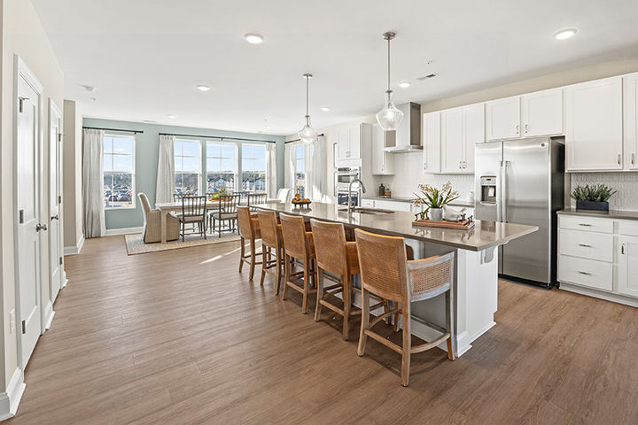 chef inspired kitchen open to dining area