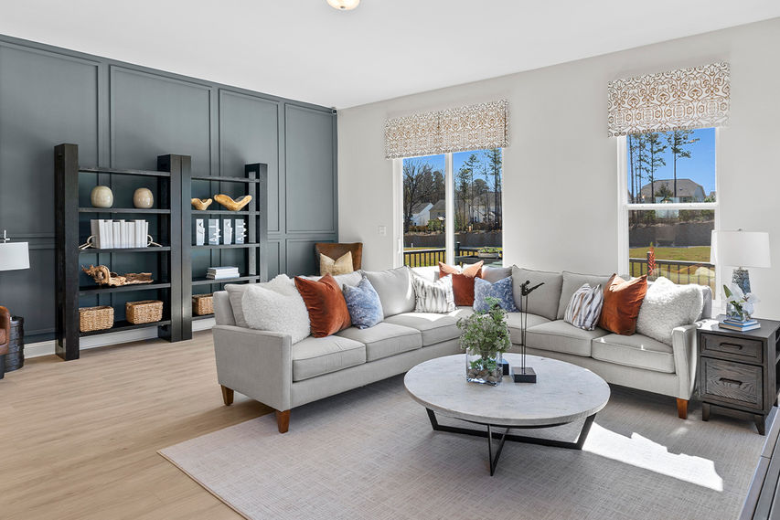 open floor plan of the hayworth townhome