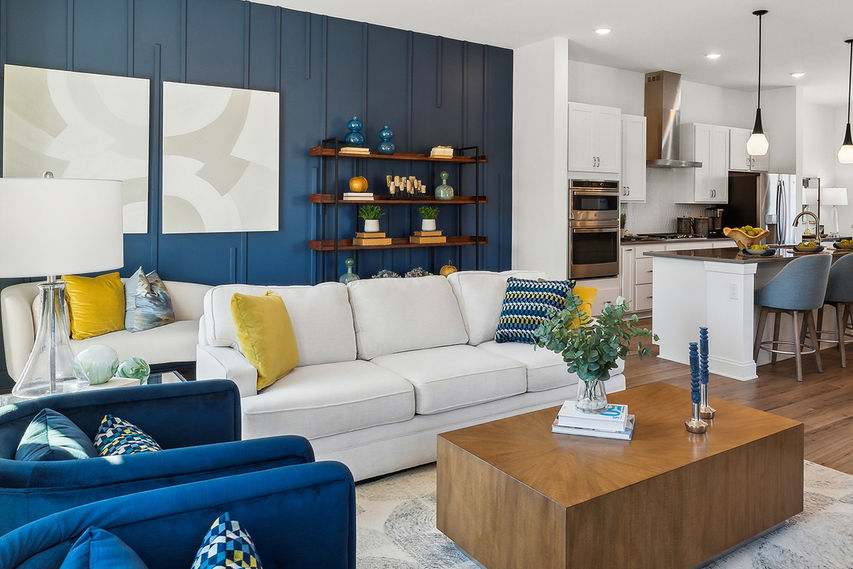 open floor plan of the hayworth townhome