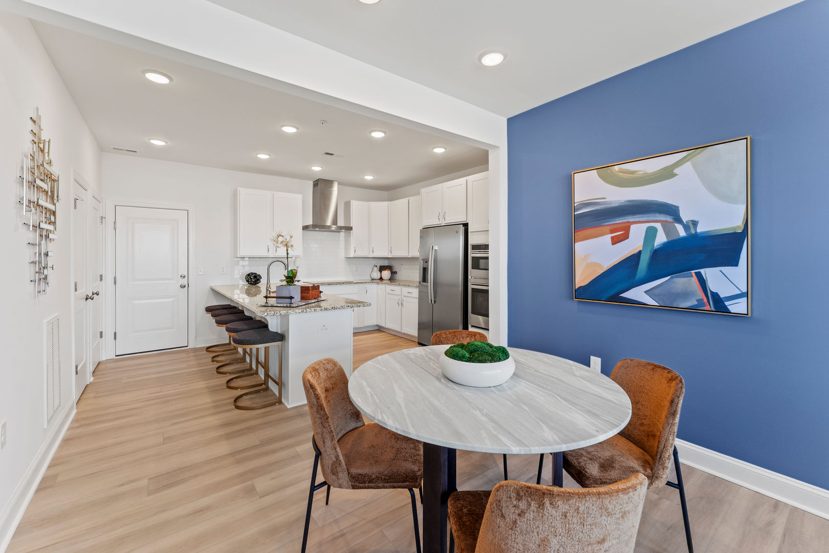 dining area open to kitchen