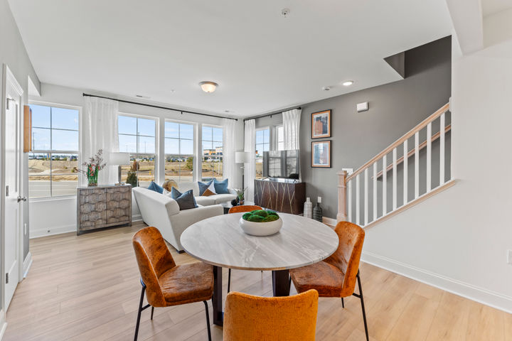 dining table next to family room