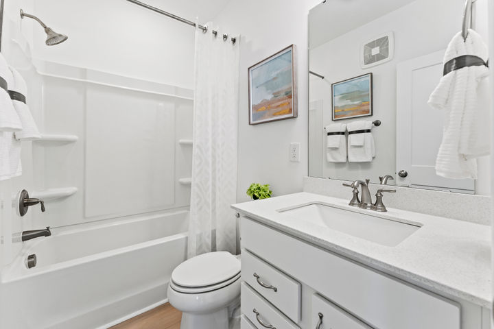 hall bath with tub shower