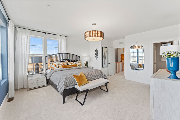 primary bedroom with large windows