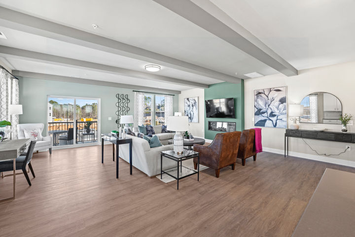 family room off the open kitchen