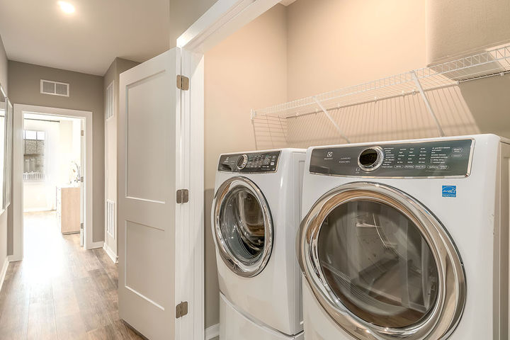 Convenient bedroom level laundry room