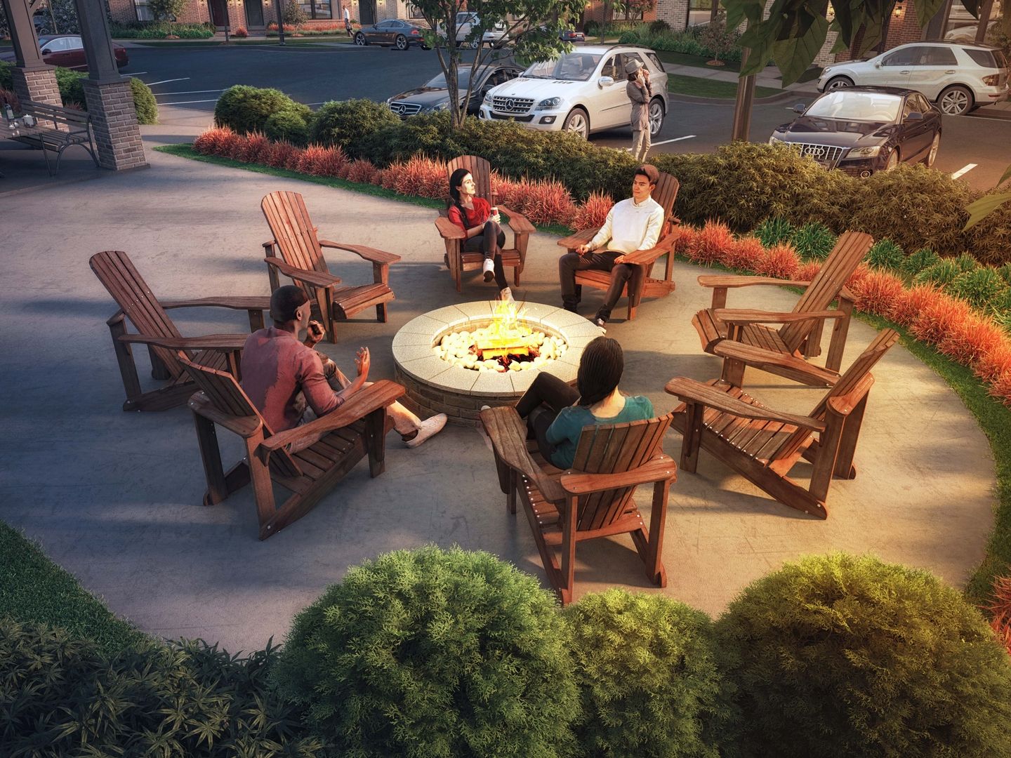 Rendering of the Community Firepit