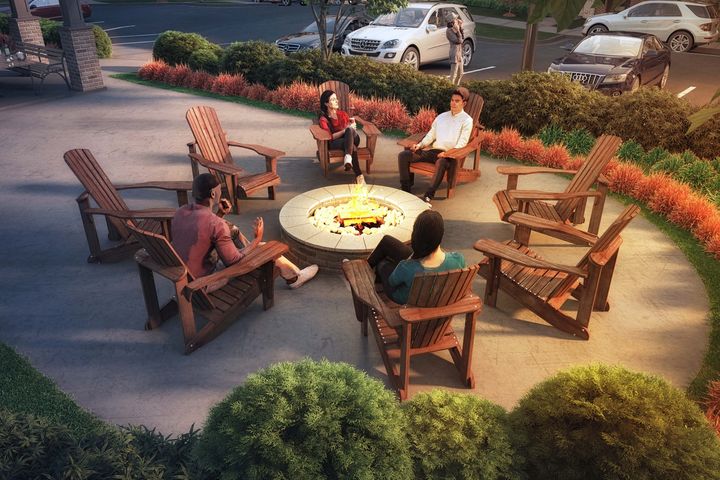 Rendering of the Community Firepit