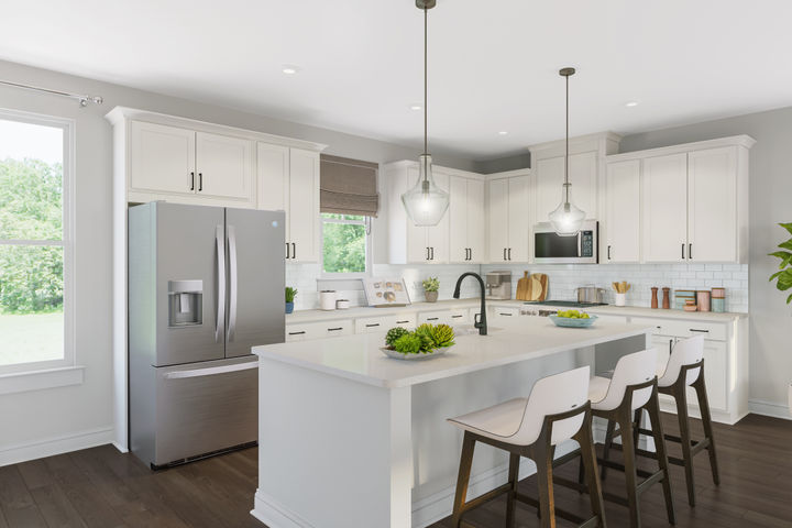 kitchen with large island