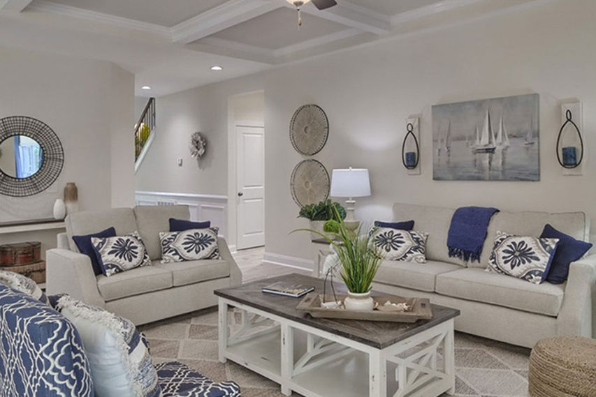 Coffered Ceiling in Family Room