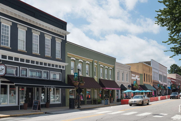 downtown apex streetscape
