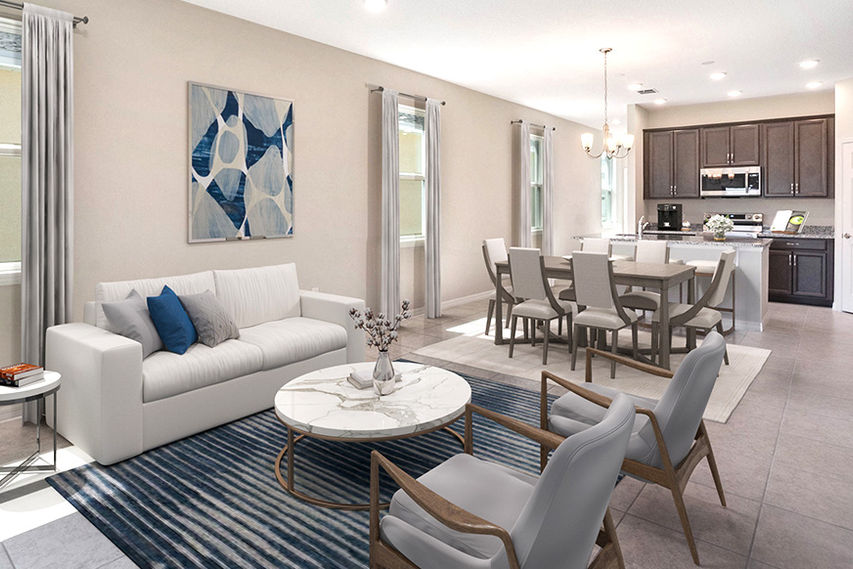 open floor plan of the bellinger
