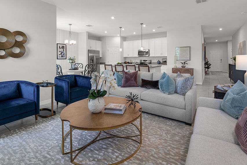 open floor plan in single family home at wynnstone polk county