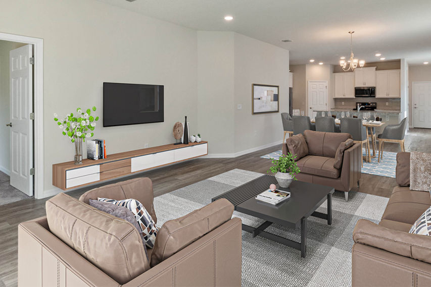 Open-concept Living Area