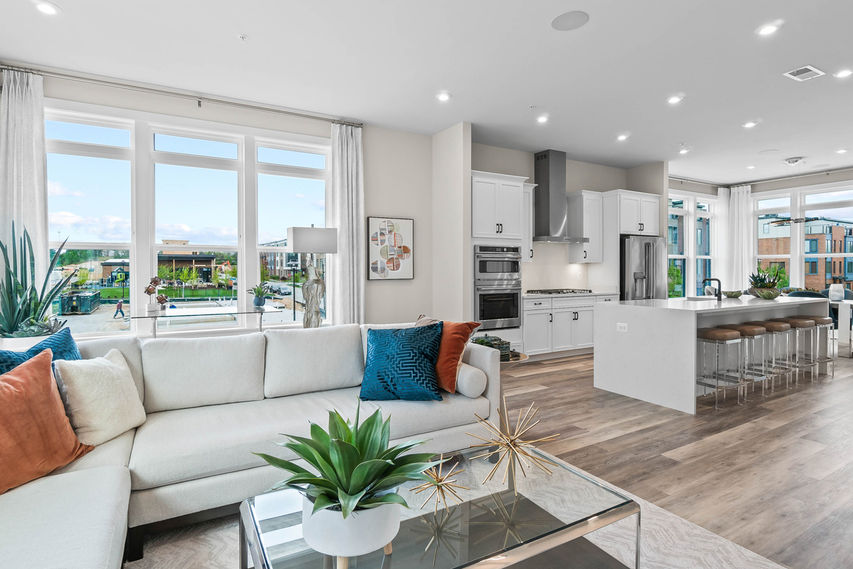 open concept main level of the Vera townhome