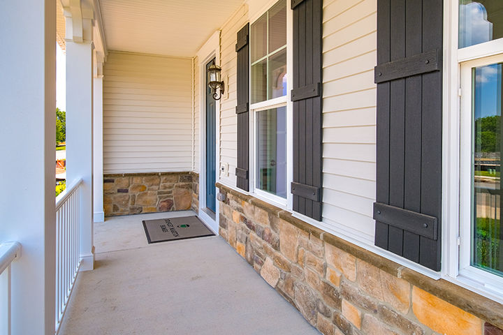 front porch of the lawrence home design