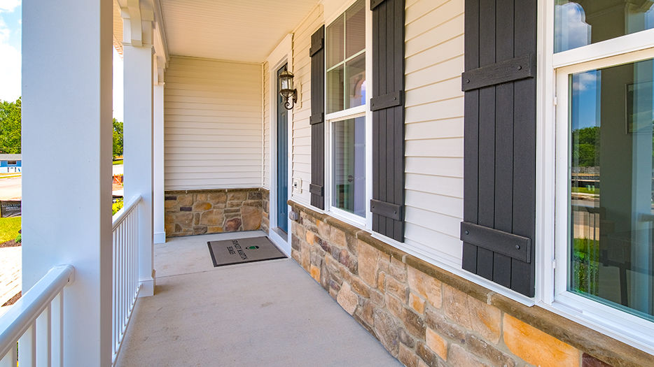 front porch of the lawrence home design