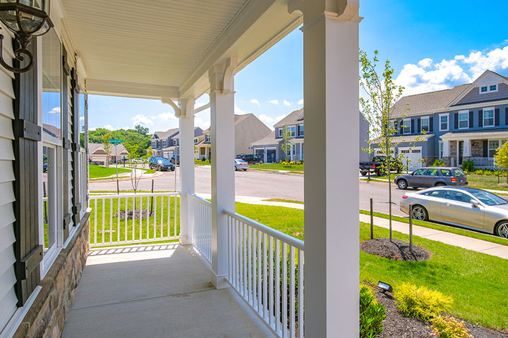 front porch of the lawrence home design