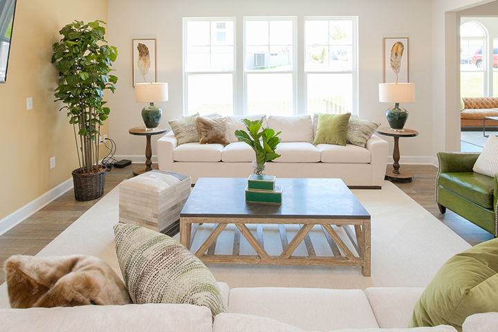 family room with comfortable seating area