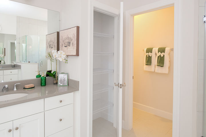 primary bath linen closet