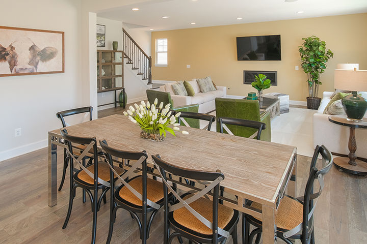 dining area next to family room