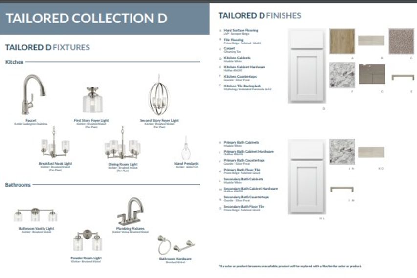 Tailored D design features