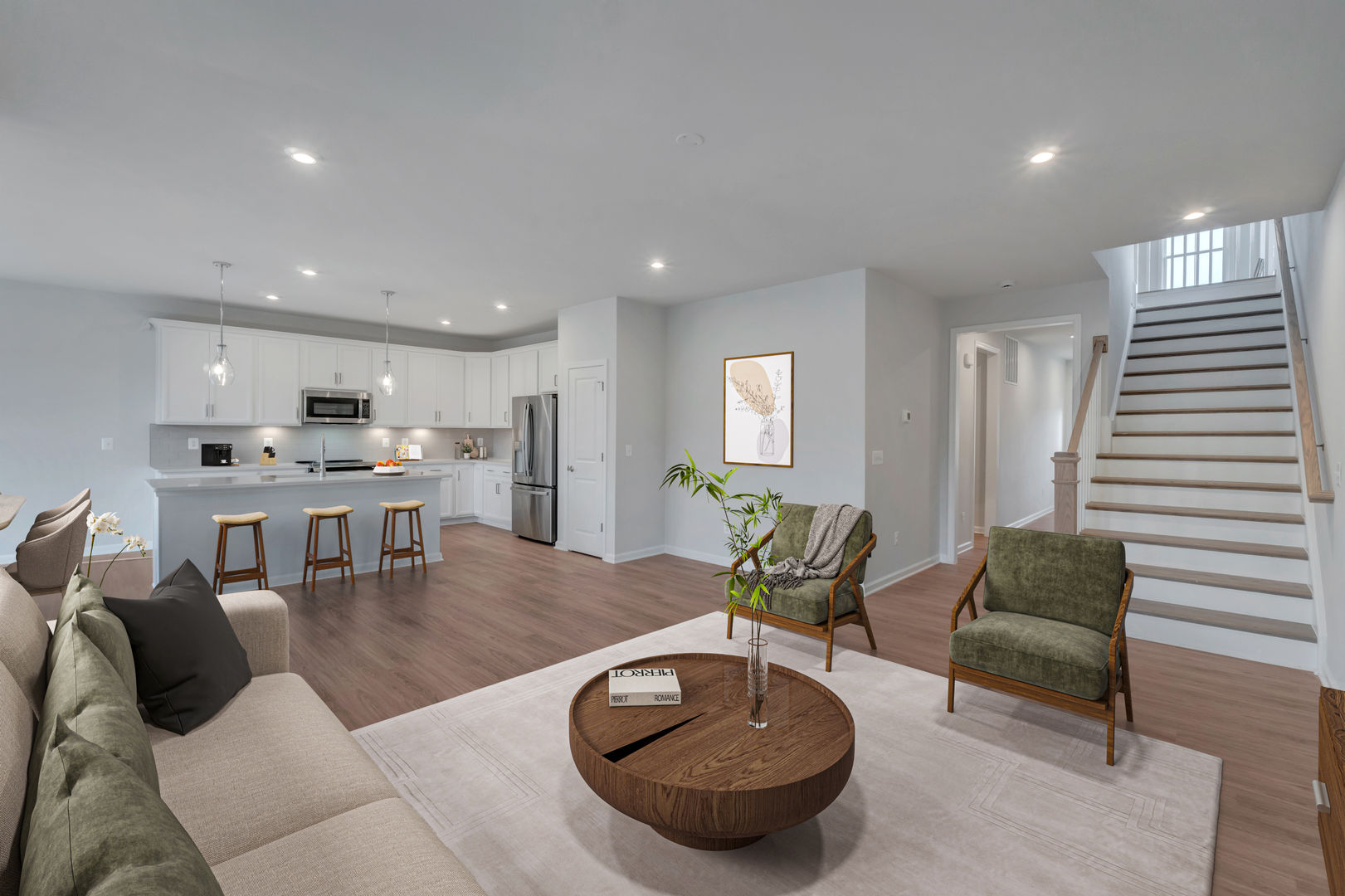 Family Room and Kitchen