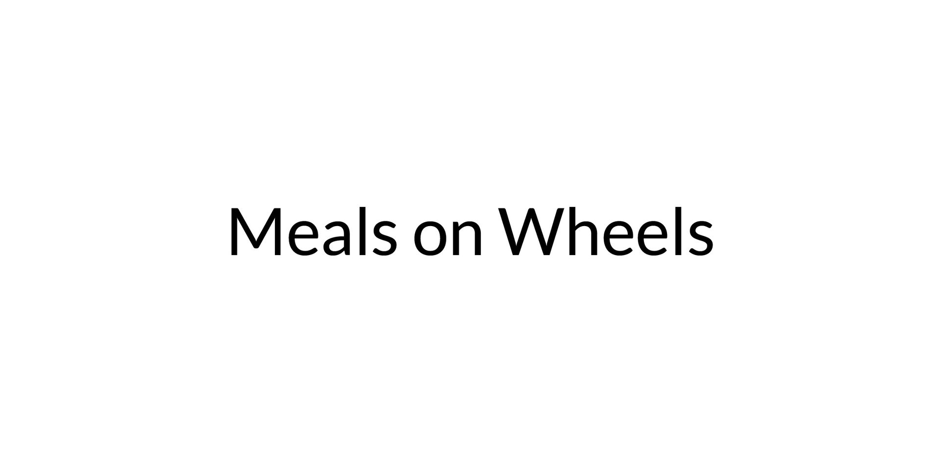 Meals on Wheels