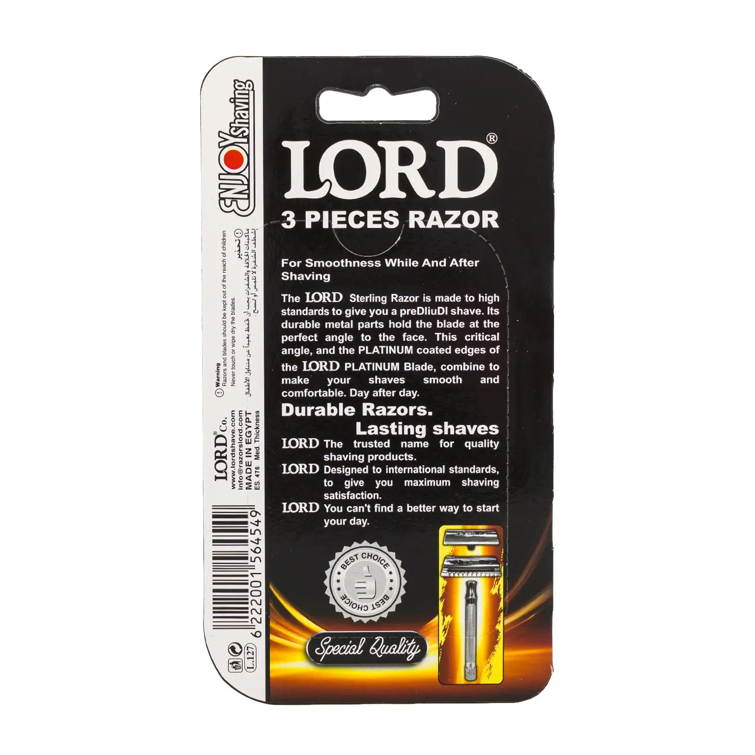 Sterling Safety Razor Wholesale Lord Sterling Premium Safety Razor, Double-Edge | | SKU: 15059