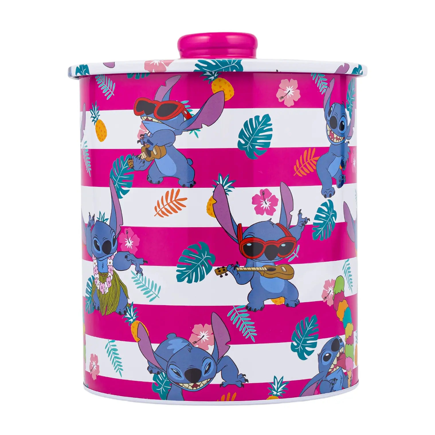 Wholesale Disney Stitch Tin Round Canister, Assorted | LID & KNOB