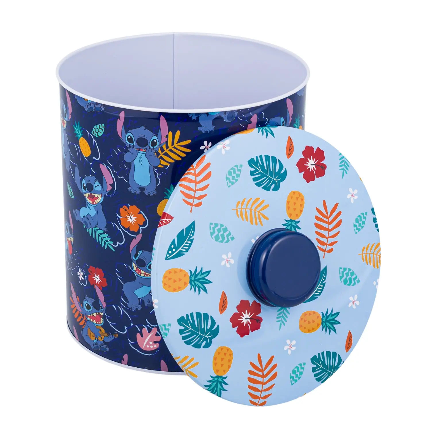 ディズニースティッチ 金属製缶 Wholesale Disney Stitch Tin Round Canister, Assorted | LID & KNOB