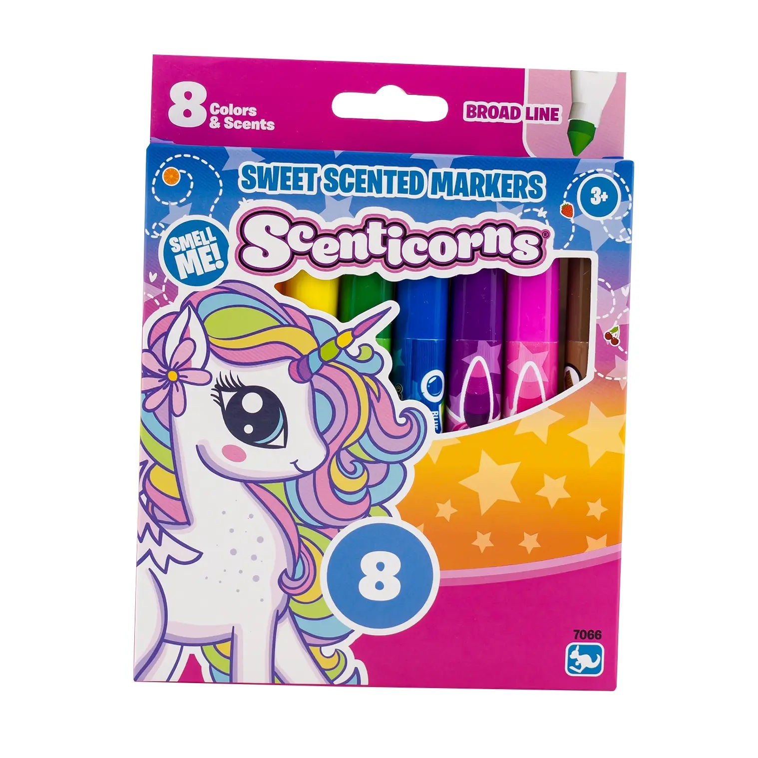 Wholesale Scenticorns Broad Line Sweet Scented Markers, 8pc | ASTD