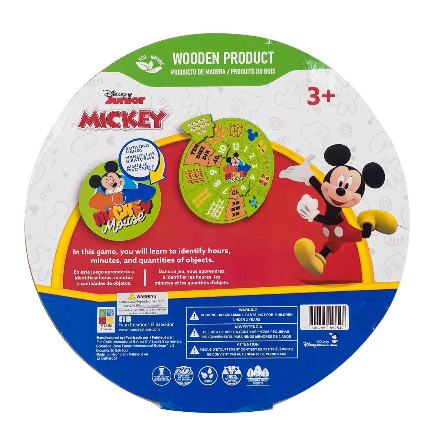 Wholesale Disney Junior Mickey Didactic Puzzle Clock | | SKU: 89622