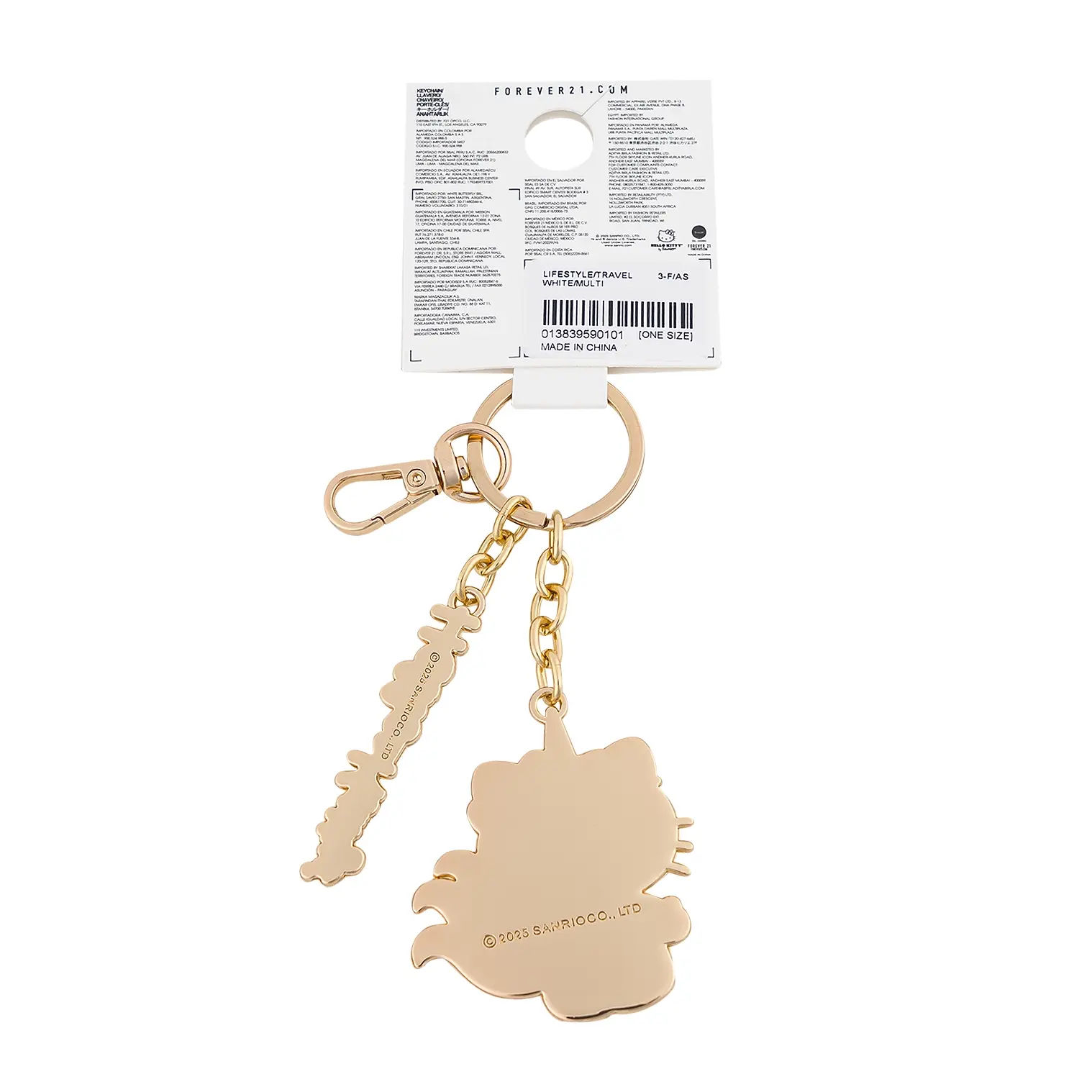 Wholesale Hello Kitty x Forever 21 Metal Charm Keychain | MULTI