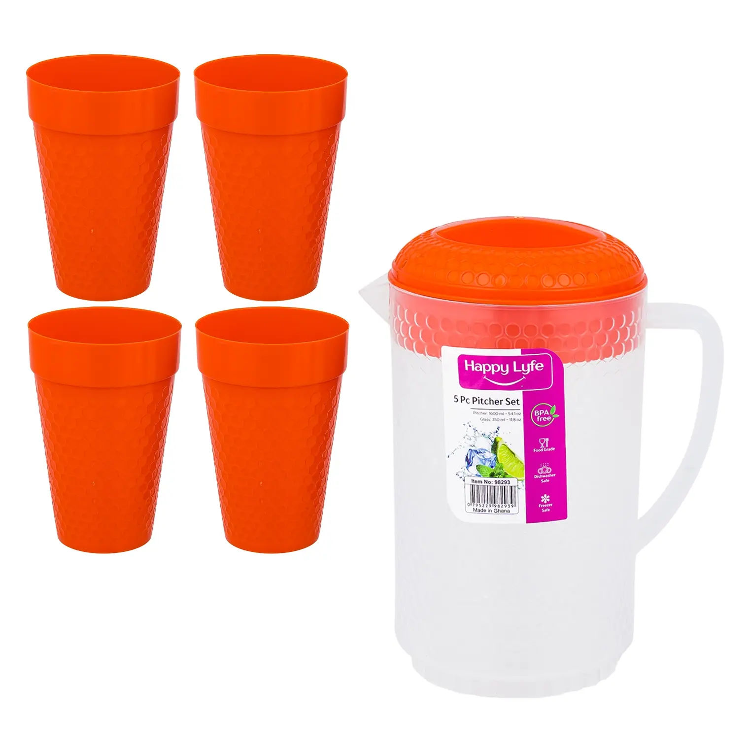 Wholesale Plastic Pitcher 5-piece Set, Assorted Colors, BPA Free ...