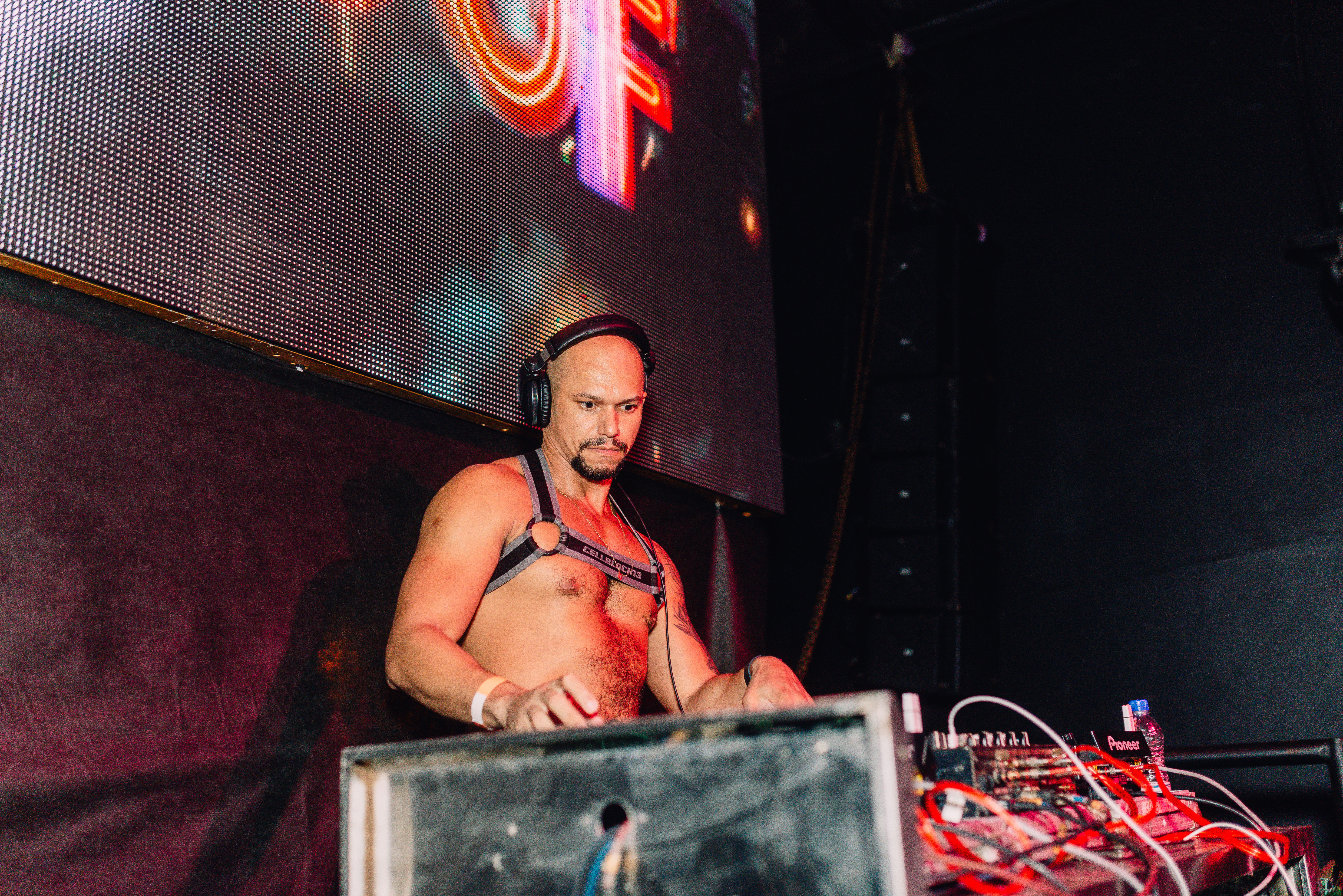 Angelo DJing for a crowd