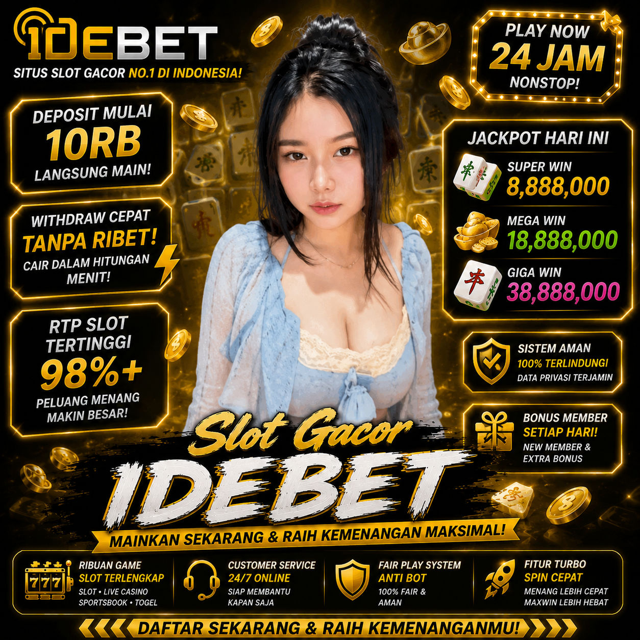 Galeri foto IDEBET: Situs Masuk Akses Menuju Jackpot Pg Soft Terbesar Malam Ini di Mahjong