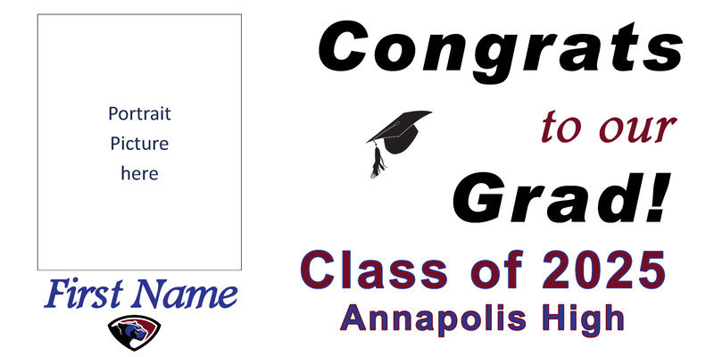 Personalized Grad Banner with Photo
 ** In Store Pickup Only
