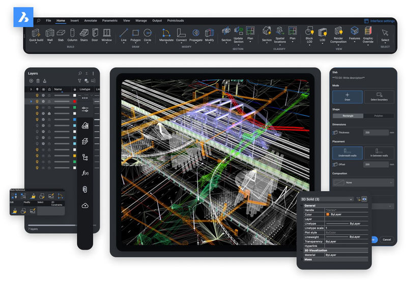 Bricscad - Fully compatible to AutoCAD
- Accelerate your time to deliverable without compromising on performance, cost, licensing flexibility, and data security.
- Lite, Pro, BIM versions
- Industry Specific add on capabilities
- Flexible Licensing options to meet your needs including Network licensing