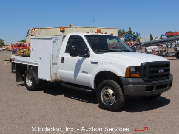 2006 Ford F350 4×4 Flatbed Utility Service Truck
