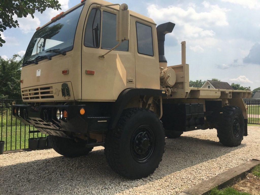 clean 1998 Stewart & Stevenson LMTV M1078 4X4 Military Flatbed Truck